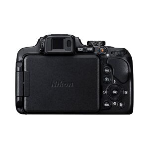_0000_b700_bk_front_lo NIKON COOLPIX B700 - MUSTA -kameran takakuvassa näkyvät suljettu nestekidenäyttö, ohjauspainikkeet, säätöpyörä ja etsin.
