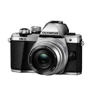 OM-D_E-M10_Mark_II_EZ-M1442EZ_silver_open Olympus OM-D E-M10 mark II hopea + M.Zuiko 14-42 EZ - Olympus OM-D E-M10 Mark II