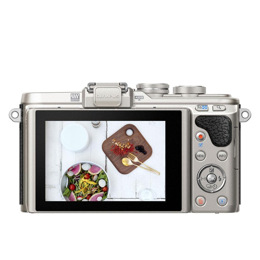 Olympus PEN E-PL8 runko – mustahopea Olympus PEN E-PL8 runko – mustahopea