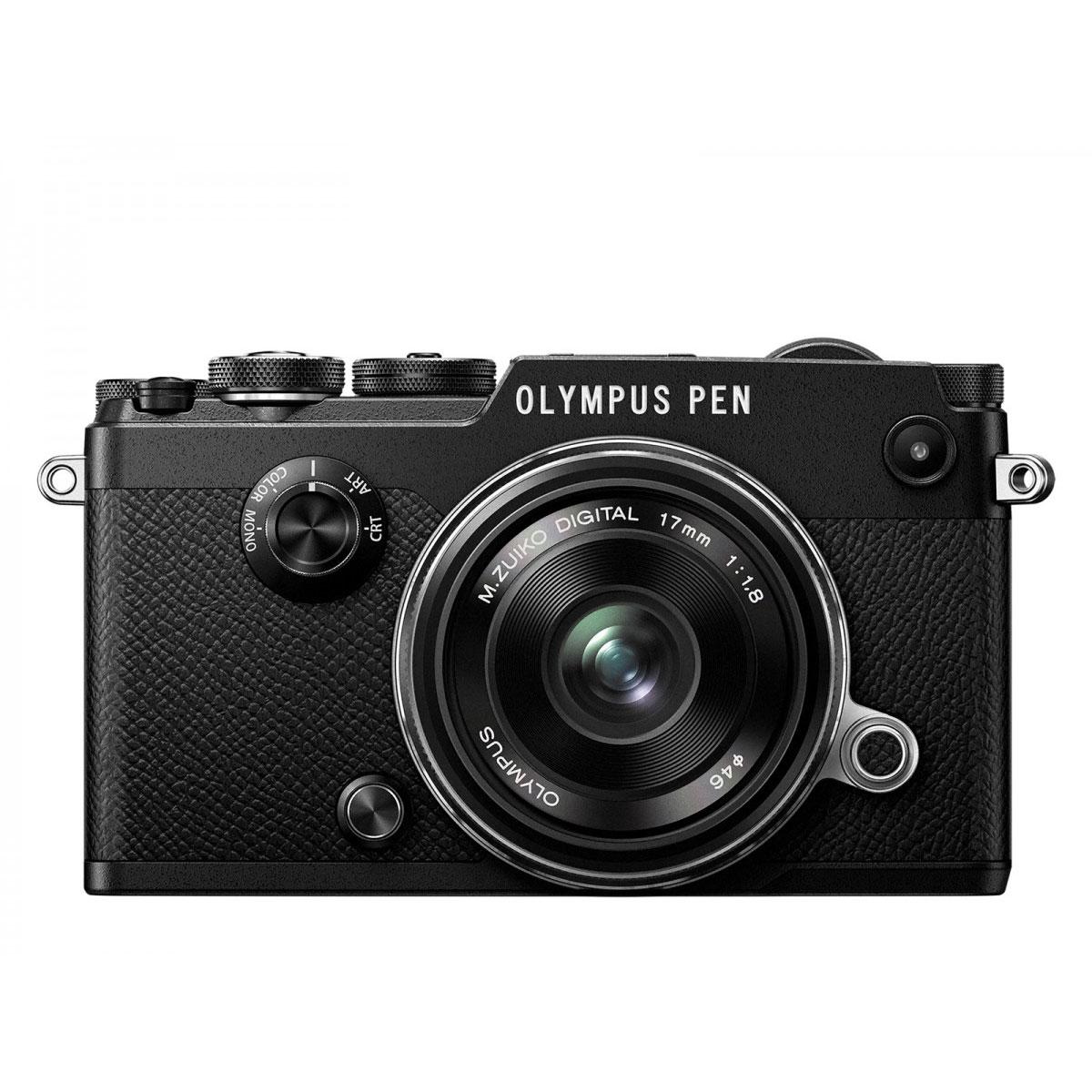 Olympus Pen-F runko musta + 17mm 1.8 musta