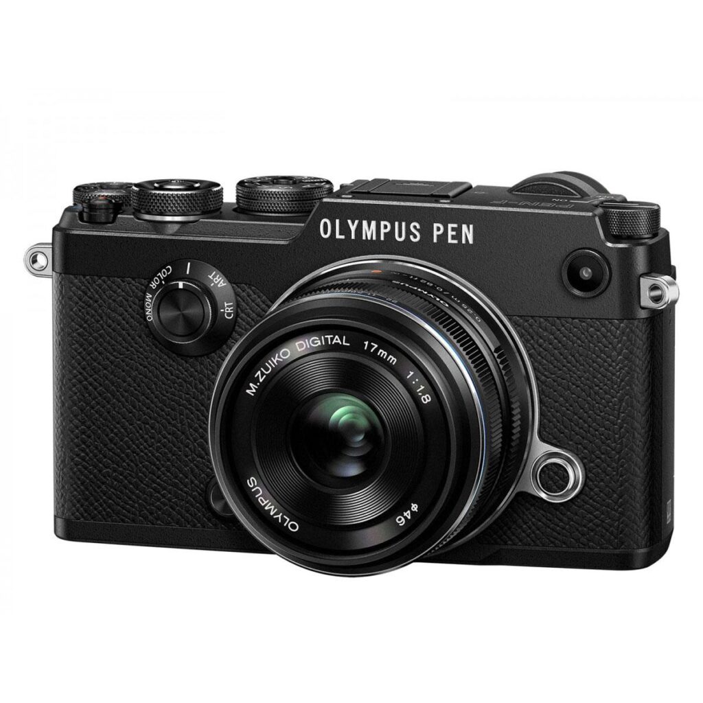 Olympus Pen-F runko musta + 17mm 1.8 musta Olympus Pen-F runko musta + 17mm 1.8 musta