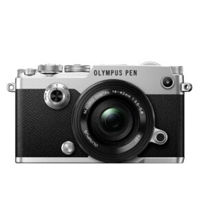 Olympus Pen-F runko hopea + 14-42mm EZ musta Olympus Pen-F runko hopea + 14-42mm EZ musta