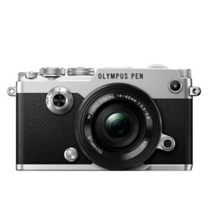 Olympus Pen-F runko hopea + 14-42mm EZ musta Olympus Pen-F runko hopea + 14-42mm EZ musta