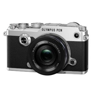 Olympus Pen-F runko hopea + 14-42mm EZ musta Olympus Pen-F runko hopea + 14-42mm EZ musta