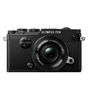 Olympus Pen-F runko musta + 14-42mm EZ musta Olympus Pen-F runko musta + 14-42mm EZ musta