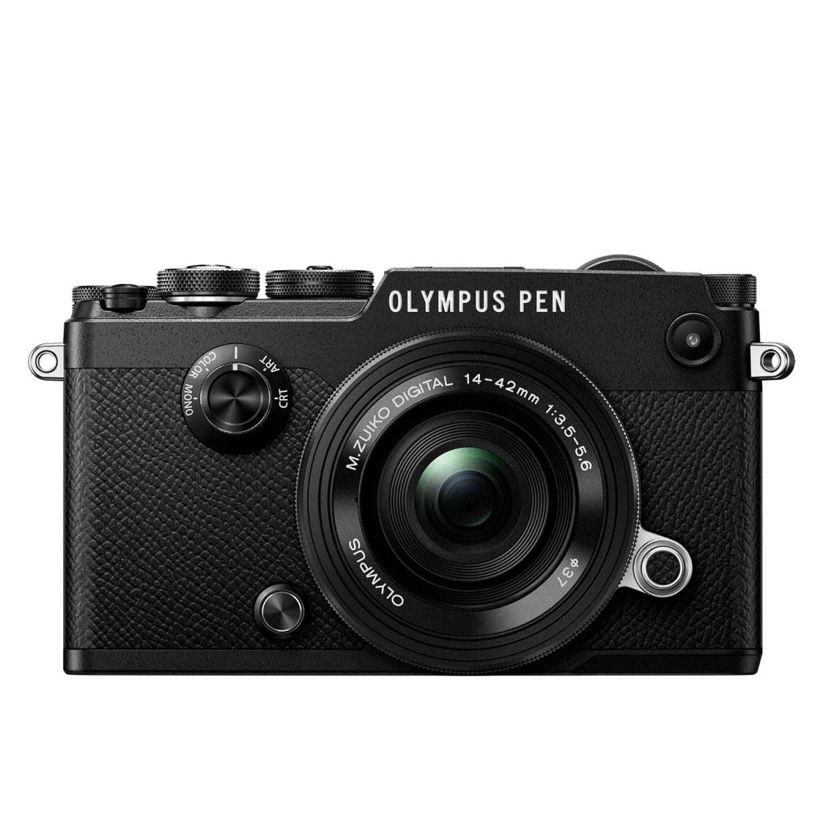 Olympus Pen-F runko musta + 14-42mm EZ musta