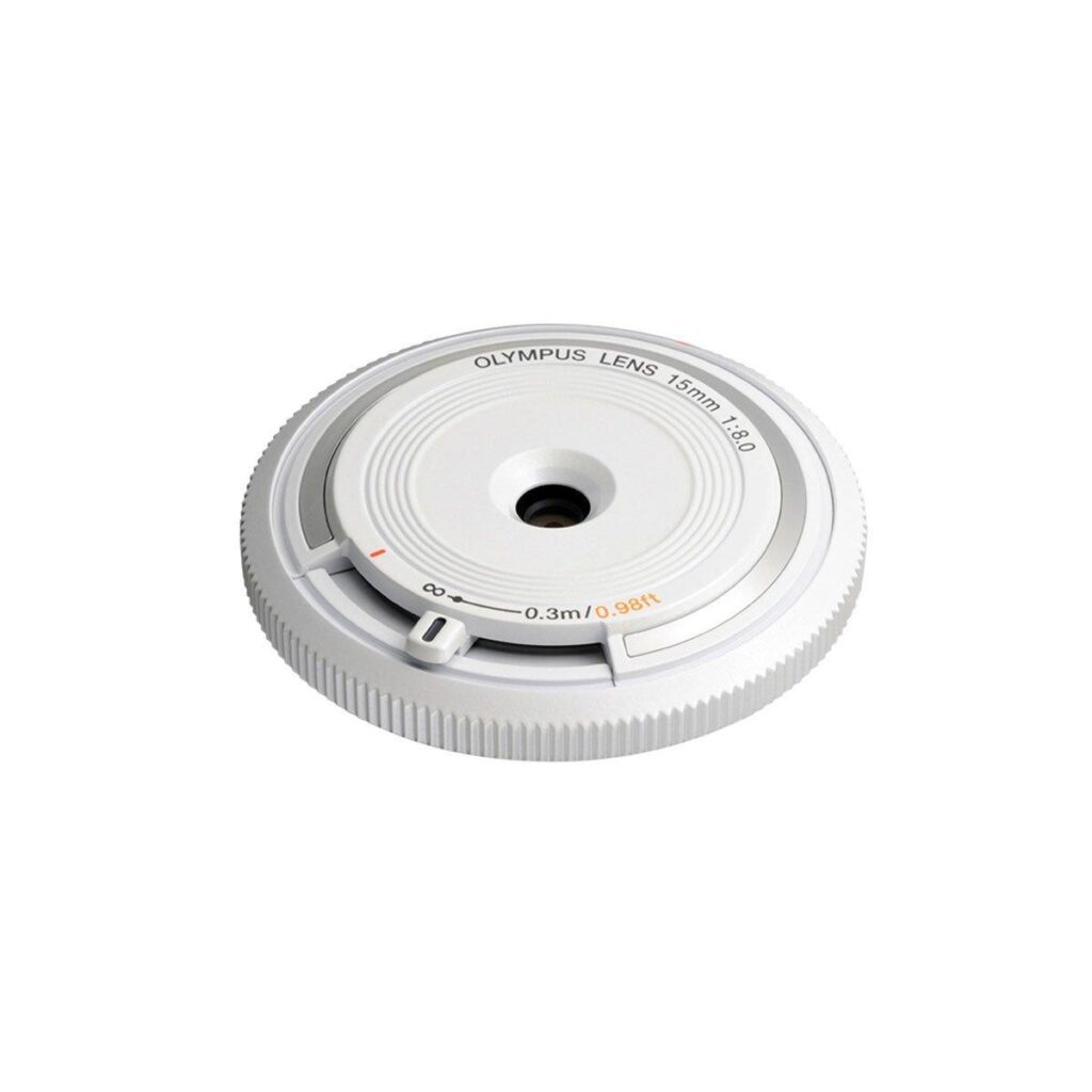 Olympus Body cap lens 15mm f/8 valkoinen Olympus Body cap lens 15mm f/8 valkoinen