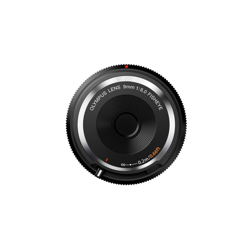 Olympus Body cap lens 9mm f/8 fisheye musta