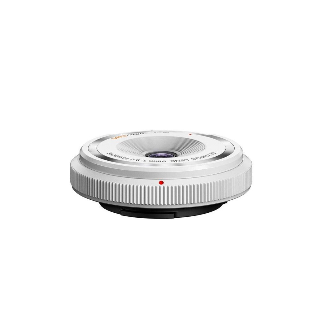 Olympus Body cap lens 9mm f/8 fisheye valkoinen Olympus Body cap lens 9mm f/8 fisheye valkoinen