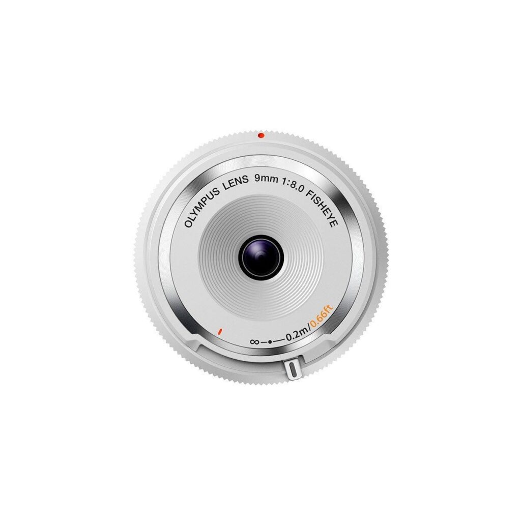 Olympus Body cap lens 9mm f/8 fisheye valkoinen Olympus Body cap lens 9mm f/8 fisheye valkoinen