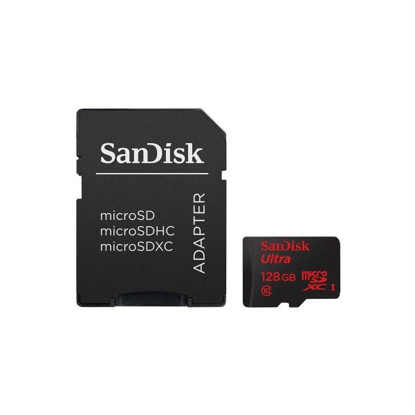 Sandisk MicroSDXC Ultra 128 GB 80MB/s UHS-I Adapter