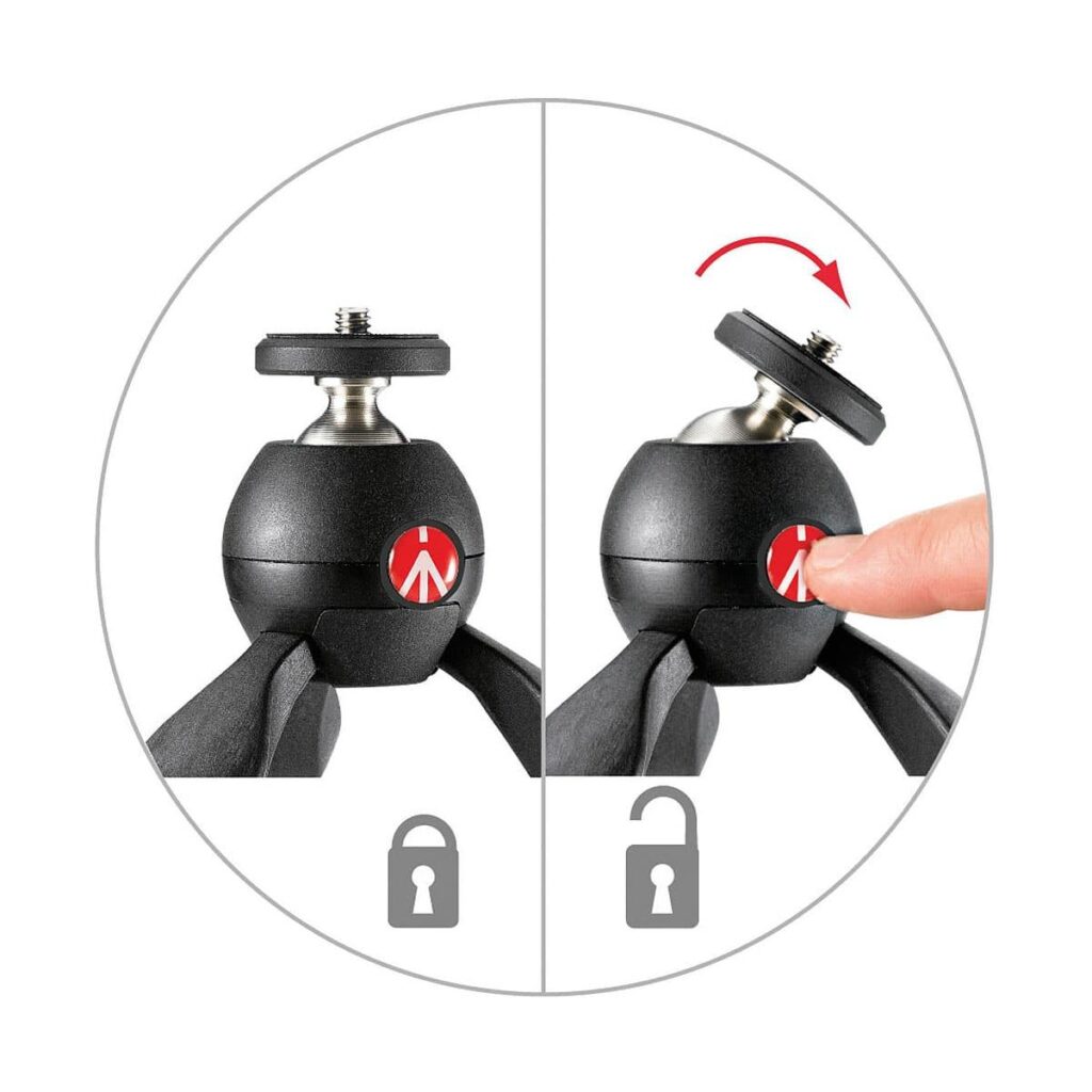 Manfrotto Pöytäjalusta Pixi Mini Musta Manfrotto Pöytäjalusta Pixi Mini Musta