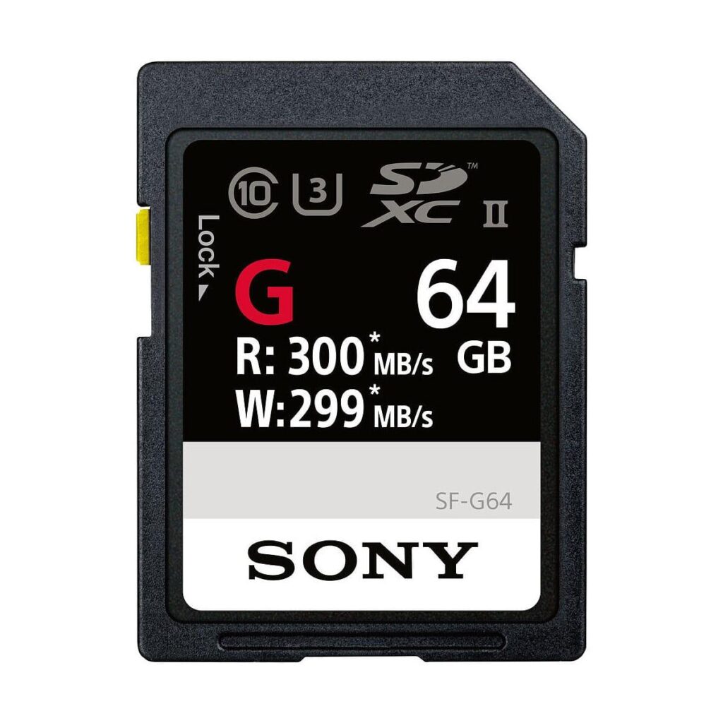 Sony 64GB SF-G Series UHS-II SDXC Muistikortti + UHS-II MRW-S1 kortinlukija Sony 64GB SF-G Series UHS-II SDXC Muistikortti + UHS-II MRW-S1 kortinlukija