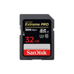 Sandisk 32GB Extreme Pro 300/260MB/s C10 UHS-II U3 SDHC / SDXC Memory Card Sandisk 32GB Extreme Pro 300/260MB/s C10 UHS-II U3 SDHC / SDXC Memory Card