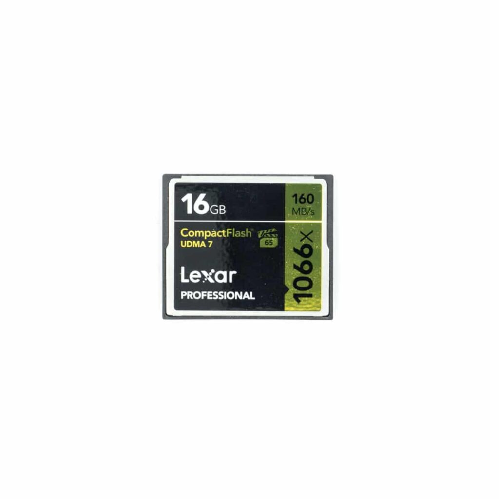 Lexar CF Professional 16GB 160MB/s 1066x – Käytetty Lexar CF Professional 16GB 160MB/s 1066x – Käytetty