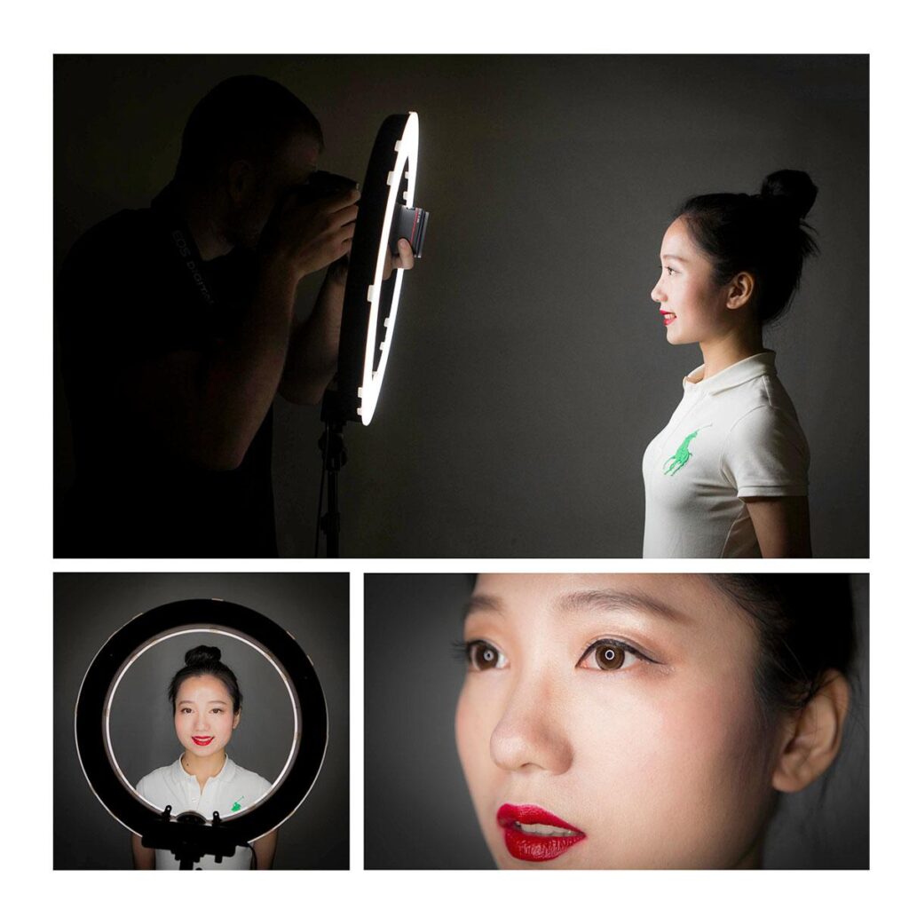 Hakutatz 19″ LED Ring Light + Jalkastandi Hakutatz 19″ LED Ring Light + Jalkastandi