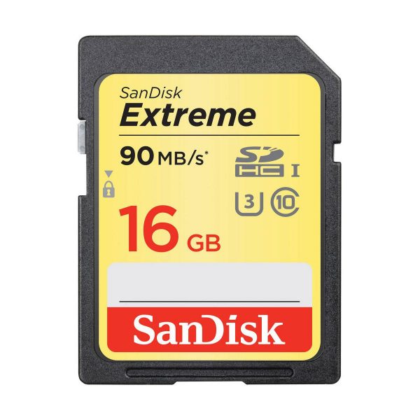 Sandisk Extreme 16GB 90MB/s UHS-I SDHC / SDXC Muistikortti
