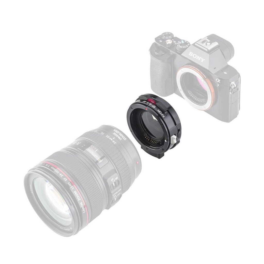 Kipon AF Adapteri ND suotimella Sony E – Canon EF Kipon AF Adapteri ND suotimella Sony E – Canon EF