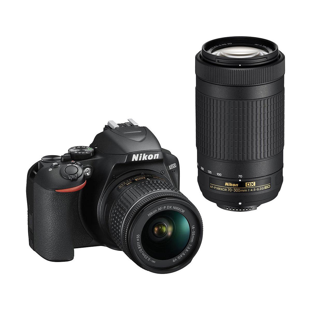 Nikon D3500 + Nikkor 18-55mm f/3.5-5.6 + Nikkor 70-300mm f/4.5-6.3