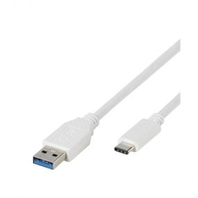 Vivanco USB Type-C / USB3.1 1m valkoinen kaapeli