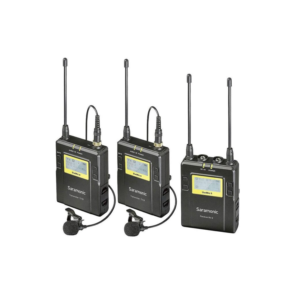 Saramonic UwMic9 RX9+TX9+TX9 UHF Wireless Lavalier Saramonic UwMic9 RX9+TX9+TX9 UHF Wireless Lavalier