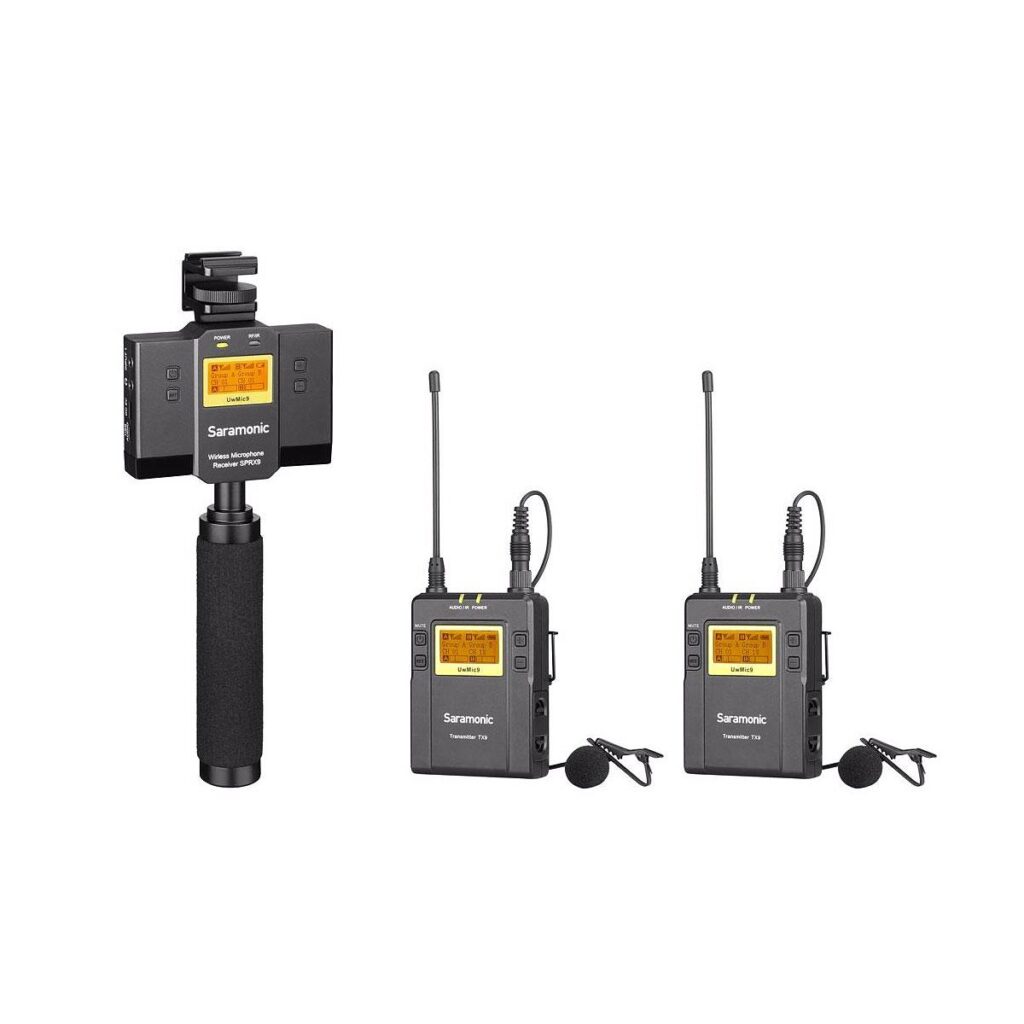 Saramonic UwMic9 SP-RX9+TX9+TX9 UHF Wireless Lavalier Saramonic UwMic9 SP-RX9+TX9+TX9 UHF Wireless Lavalier