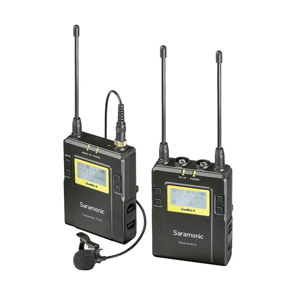 Saramonic UwMic9 RX9+TX9 UHF Wireless Lavalier Microphone System Saramonic UwMic9 RX9+TX9 UHF Wireless Lavalier Microphone System