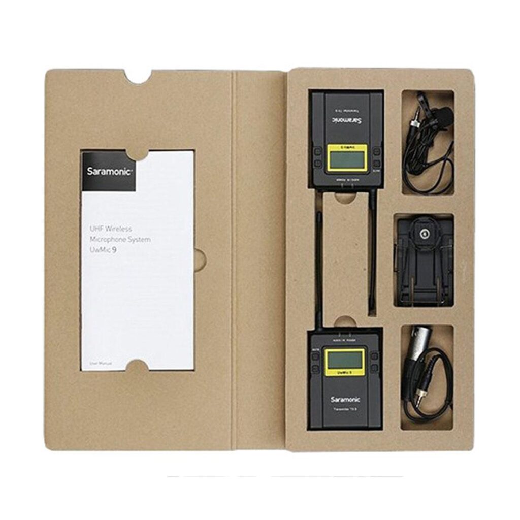 Saramonic UwMic9 RX9+TX9 UHF Wireless Lavalier Microphone System Saramonic UwMic9 RX9+TX9 UHF Wireless Lavalier Microphone System