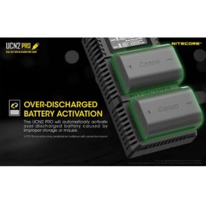 Nitecore UNC2 Pro Canon LP-E6 / LP-E6N tuplalaturi Nitecore UNC2 Pro Canon LP-E6 / LP-E6N tuplalaturi