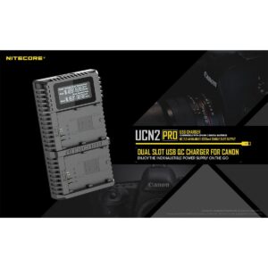 Nitecore UNC2 Pro Canon LP-E6 / LP-E6N tuplalaturi Nitecore UNC2 Pro Canon LP-E6 / LP-E6N tuplalaturi