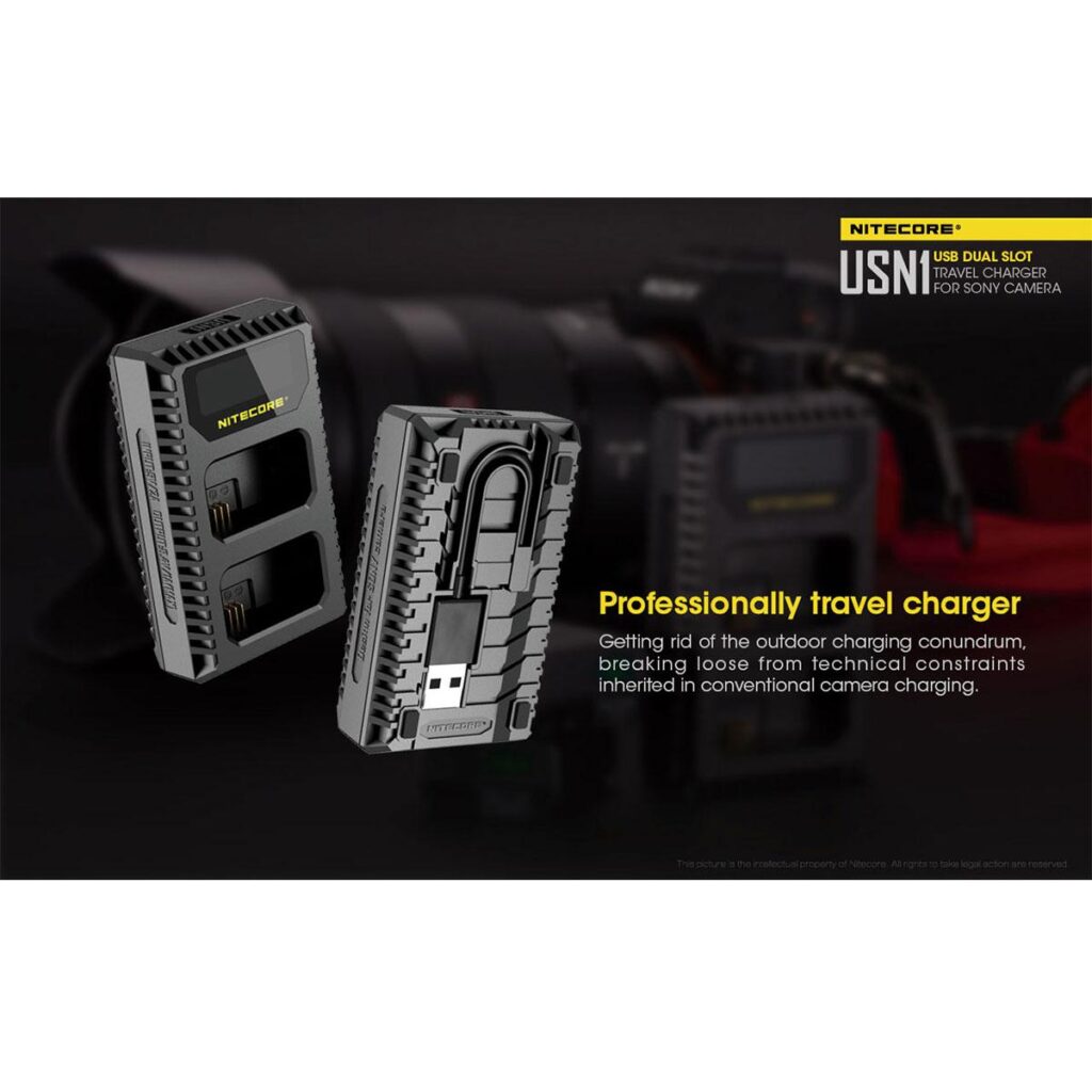 Nitecore USN1 NP-FW50 tuplalaturi Nitecore USN1 NP-FW50 tuplalaturi