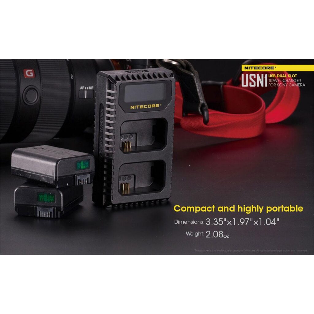Nitecore USN1 NP-FW50 tuplalaturi Nitecore USN1 NP-FW50 tuplalaturi