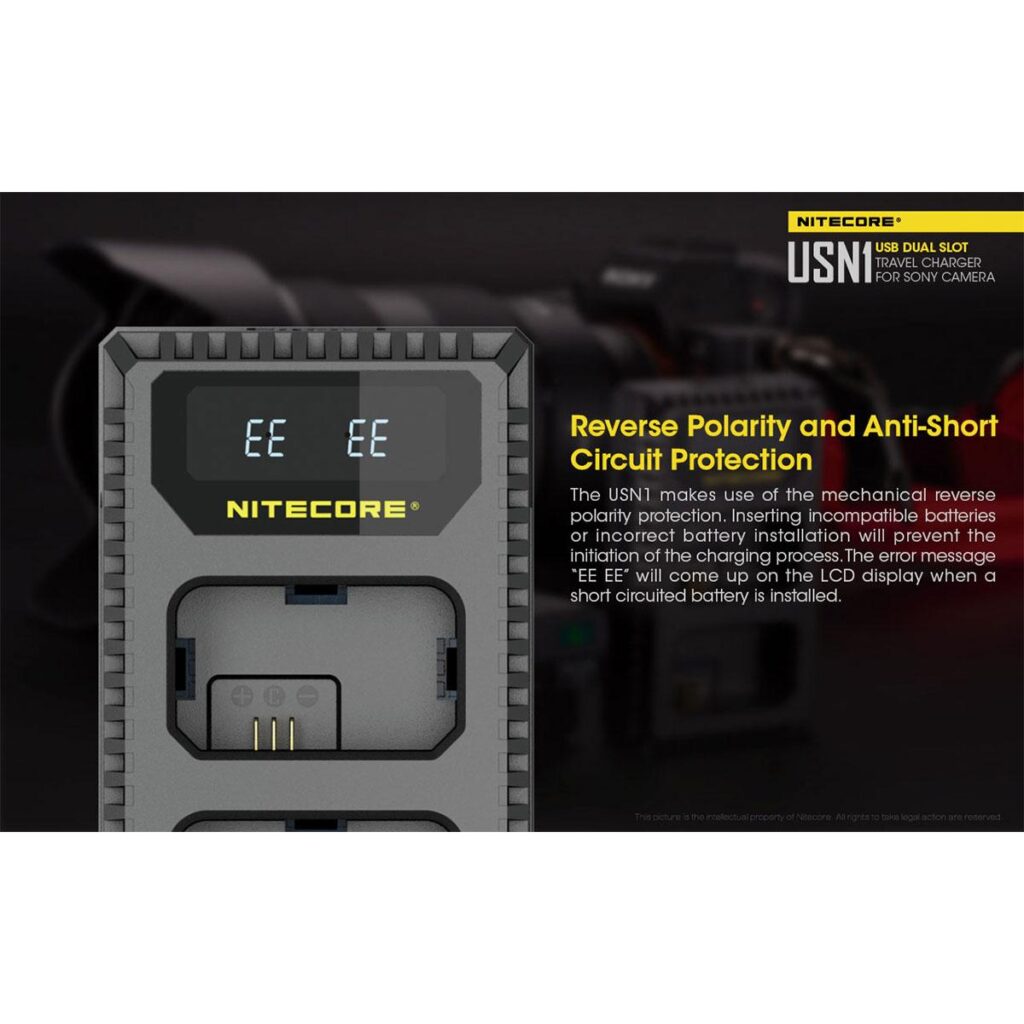 Nitecore USN1 NP-FW50 tuplalaturi Nitecore USN1 NP-FW50 tuplalaturi