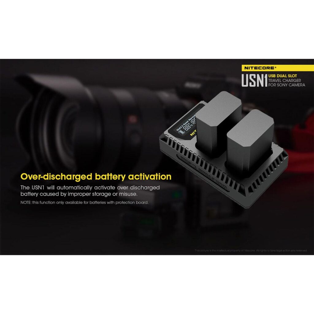 Nitecore USN1 NP-FW50 tuplalaturi Nitecore USN1 NP-FW50 tuplalaturi