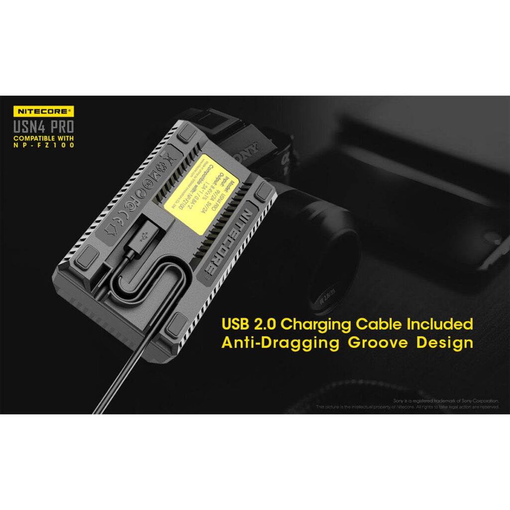 Nitecore USN4 PRO NP-FZ100 tuplalaturi Nitecore USN4 PRO NP-FZ100 tuplalaturi