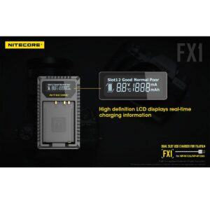 Nitecore FX1 Fujifilm NP-W126 / NP-W126S tuplalaturi