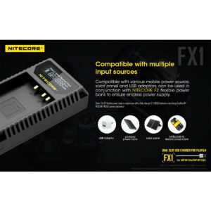 Nitecore FX1 Fujifilm NP-W126 / NP-W126S tuplalaturi
