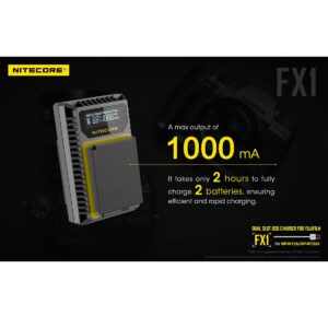 Nitecore FX1 Fujifilm NP-W126 / NP-W126S tuplalaturi