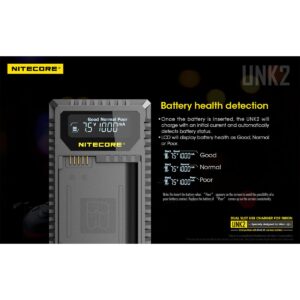 Nitecore UNK2 Nikon EN-EL15 tuplalaturi Nitecore UNK2 Nikon EN-EL15 tuplalaturi