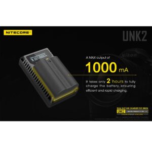 Nitecore UNK2 Nikon EN-EL15 tuplalaturi Nitecore UNK2 Nikon EN-EL15 tuplalaturi