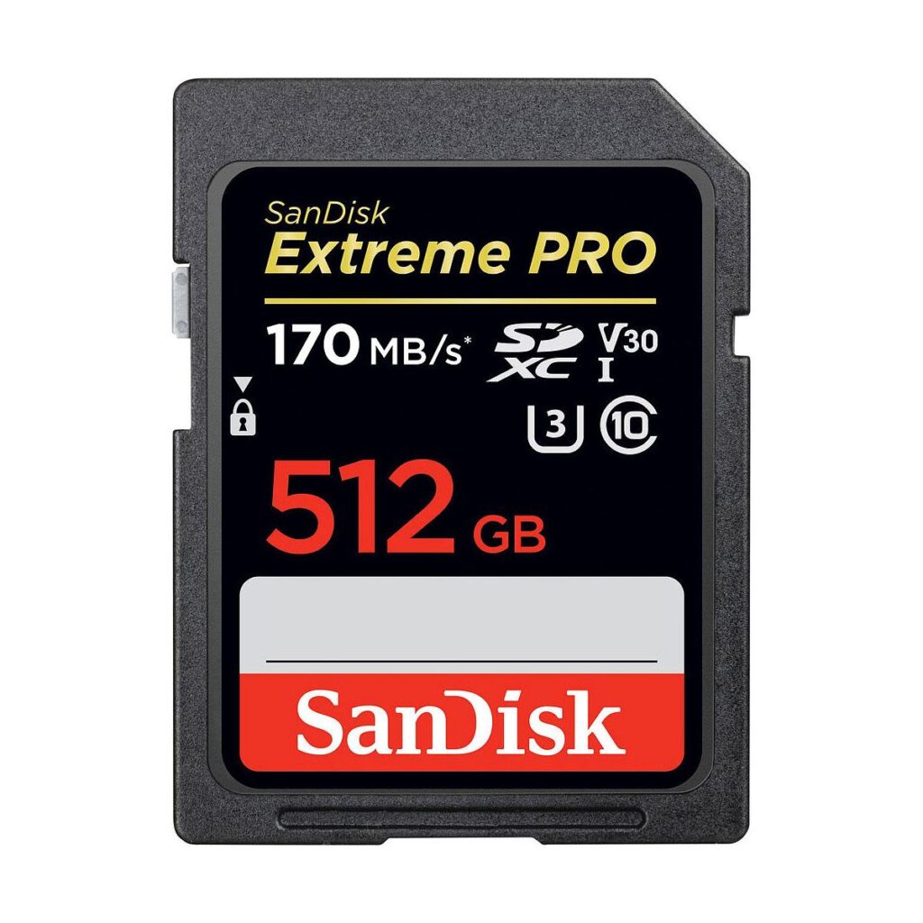 Sandisk 512GB Extreme Pro 170MB/s SDXC Sandisk 512GB Extreme Pro 170MB/s SDXC