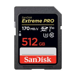 Sandisk 512GB Extreme Pro 170MB/s SDXC Sandisk 512GB Extreme Pro 170MB/s SDXC