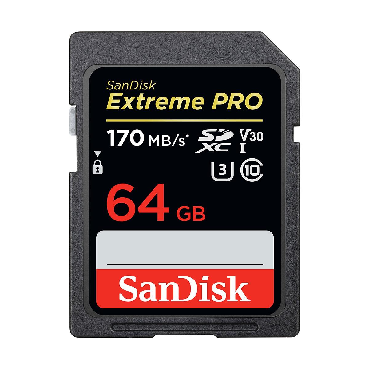SanDisk 64GB Extreme Pro 170MB/s SDXC