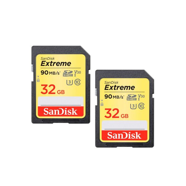 Sandisk Extreme 32GB 90MB/s UHS-I SDHC / SDXC 2-Pack Muistikortti