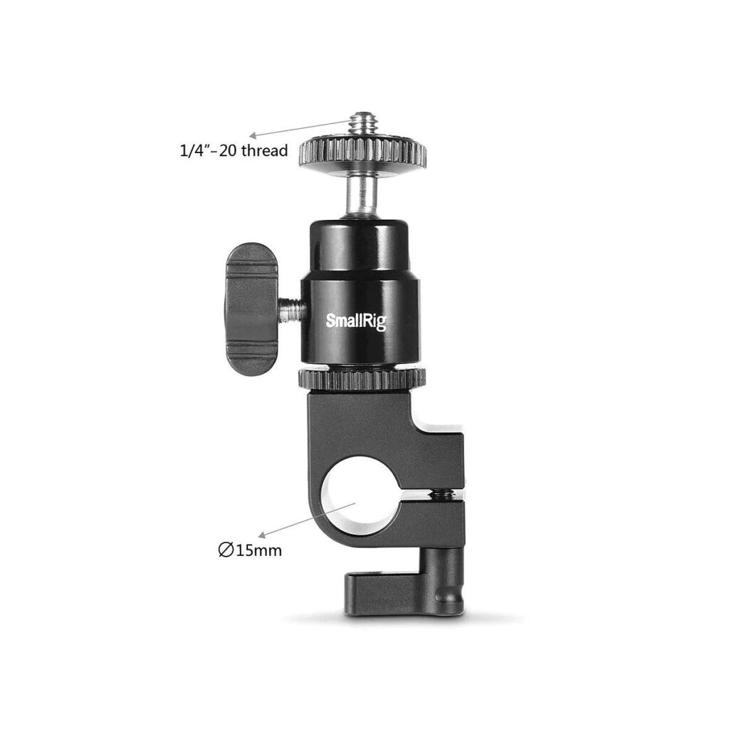 SmallRig Cold Shoe to 15mm Rod Clamp Adapter 805