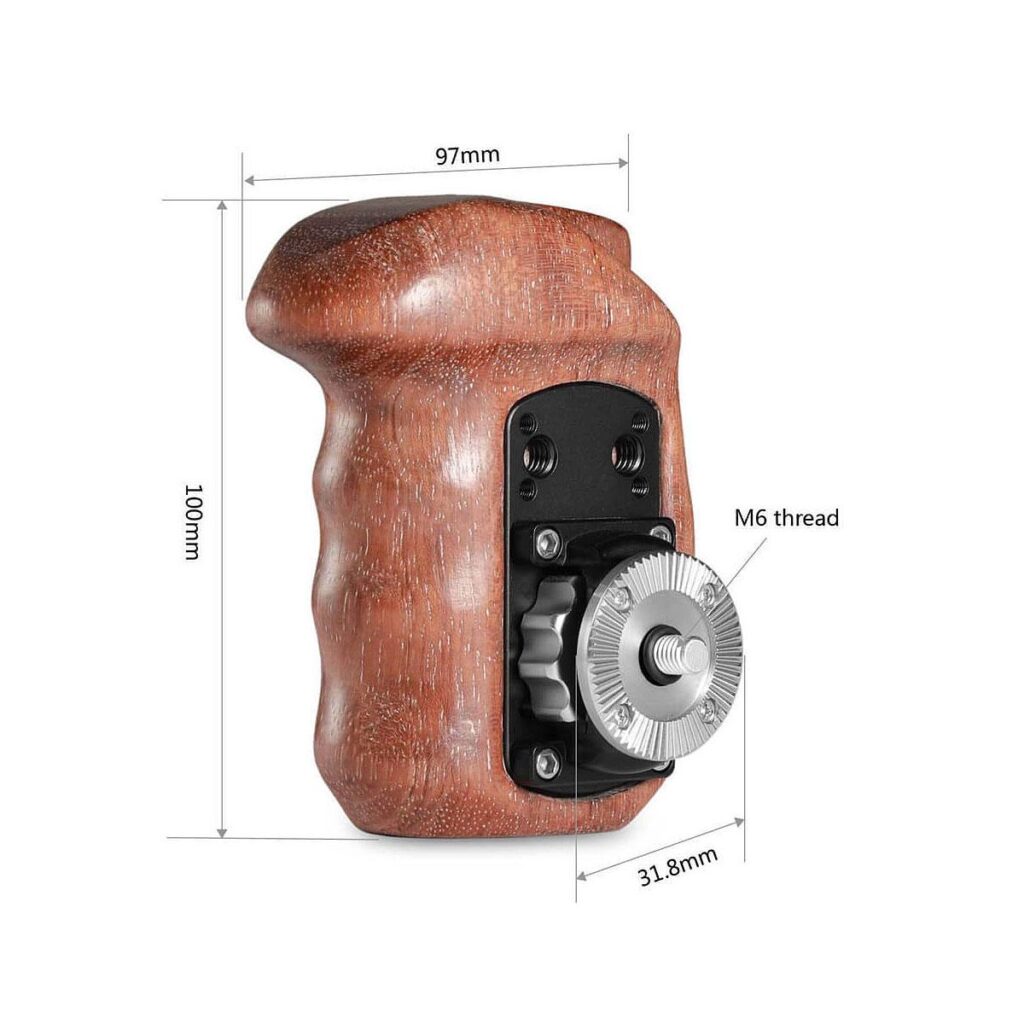 SmallRig Right Side Wooden Grip with Arri Rosette 1941 SmallRig Right Side Wooden Grip with Arri Rosette 1941