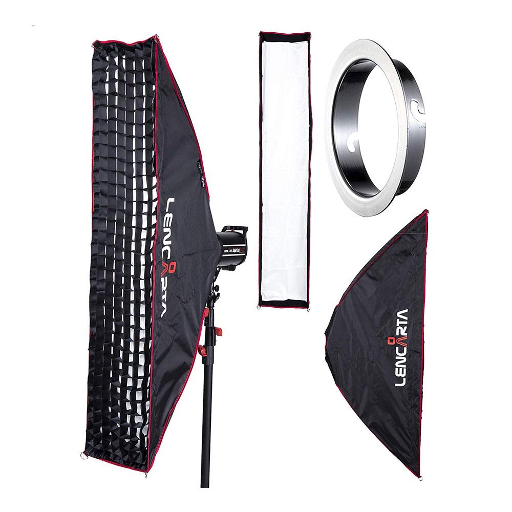 Lencarta Pro Profold Folding Strip Softbox 200x27cm Hunajakennolla – Bowens Lencarta Pro Profold Folding Strip Softbox 200x27cm Hunajakennolla – Bowens