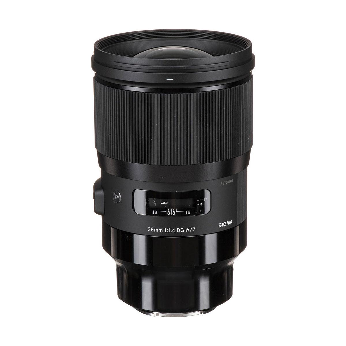 Sigma 28mm f/1.4 A DG HSM -objektiivi,  Sony E