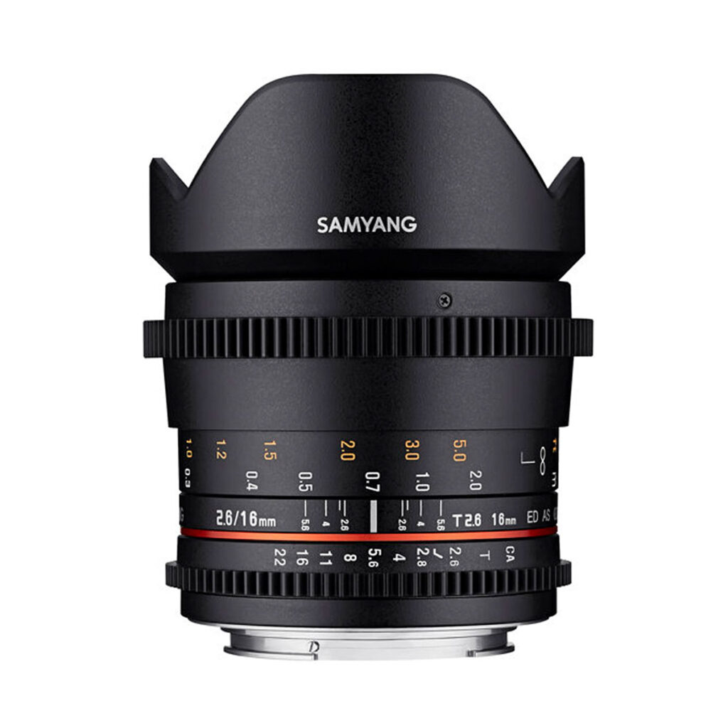 Samyang 16mm T2.6 ED AS UMC VDSLR – Sony E Samyang 16mm T2.6 ED AS UMC VDSLR – Sony E