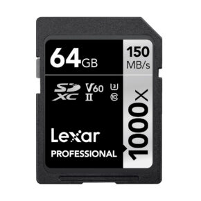 Lexar Pro 1000X SDHC UHS-II U3 (V60) R150/W90 64gb Lexar Pro 1000X SDHC UHS-II U3 (V60) R150/W90 64gb